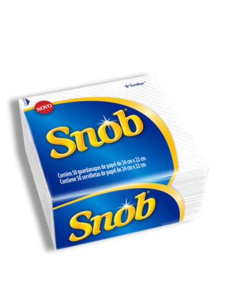 Guardanapos Papel SNOB Folha Simples Dimensões 24 x 22 (50 Unidades)